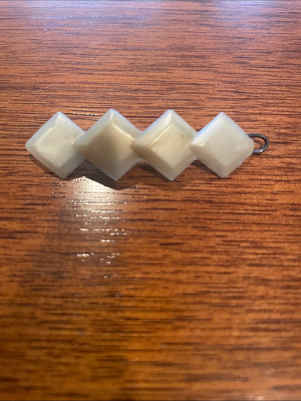Vintage Cream Geometric Hair Clip 2”